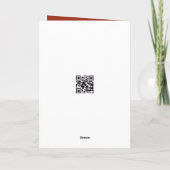 Christmas Red Farm Tractor With Glowing Wreath カード (裏面)