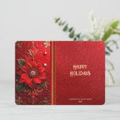 Christmas Red Flower Holiday Card シーズンカード (スタンド正面)