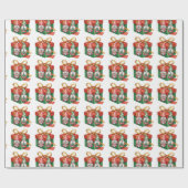 Christmas Red Gnome and a Green Gnome ラッピングペーパー (フラット)