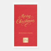 Christmas red gold business logo (正面)