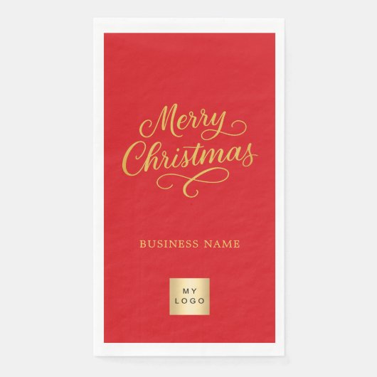 Christmas red gold business logo (正面)