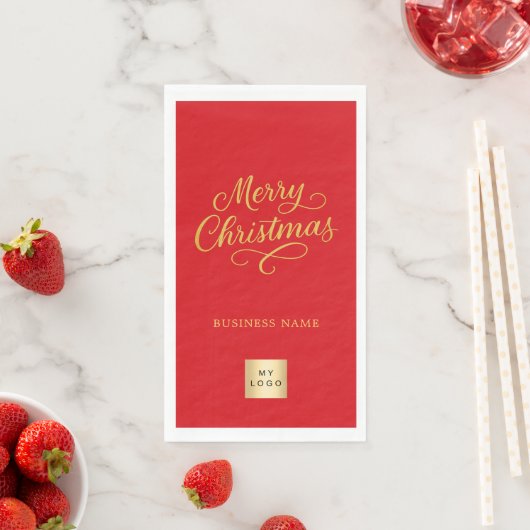 Christmas red gold business logo (インサイチュ)