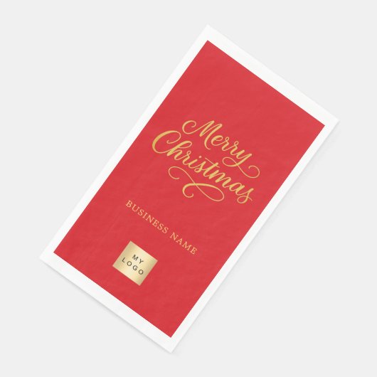 Christmas red gold business logo (コーナー)
