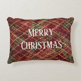 Christmas, Red Gold Green ,White Merry Christmas アクセントクッション