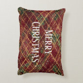 Christmas, Red Gold Green ,White Merry Christmas アクセントクッション (裏面(縦))