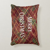 Christmas, Red Gold Green ,White Merry Christmas アクセントクッション (正面(垂直))