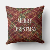 Christmas, Red Gold Green ,White Merry Christmas クッション (裏面)