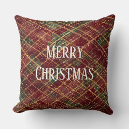 Christmas, Red Gold Green ,White Merry Christmas クッション