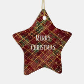 Christmas, Red Gold Green ,White Merry Christmas セラミックオーナメント (右)