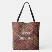 Christmas, Red Gold Green ,White Merry Christmas トートバッグ (裏面)