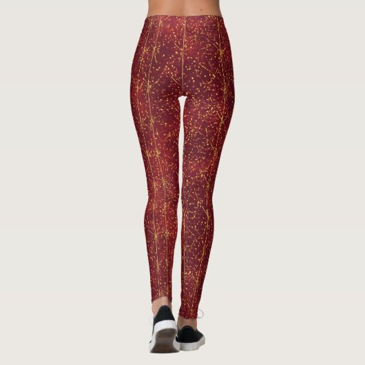 Christmas ,Red Gold ,Merry Christmas Leggings レギンス (裏面)