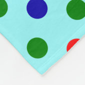 Christmas - Red, Green & Blue Polka Dots Pattern   フリースブランケット (角)