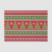 Christmas Red Green Holidays Modern 薄葉紙 (正面)