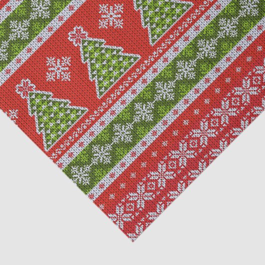 Christmas Red Green Holidays Modern 薄葉紙 (詳細)