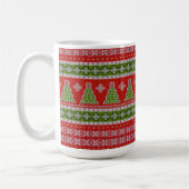 Christmas Red Green Holidays Trendy コーヒーマグカップ (左)