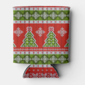 Christmas Red Green Holidays Vintage 缶クーラー (正面)