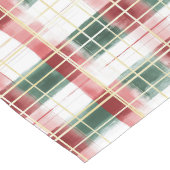 Christmas Red Green Plaid Pattern Table Runner ロングテーブルランナー (コーナー)
