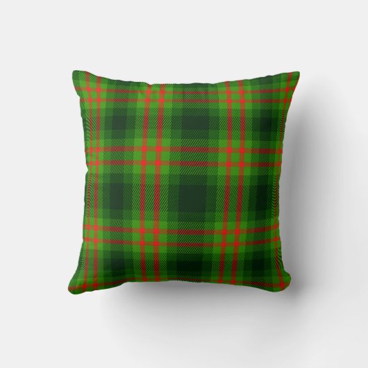 Christmas Red Green Tartan Plaid Seamless Pattern クッション (裏面)