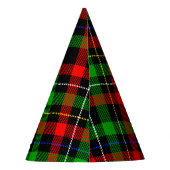 Christmas Red Green White Flannel Plaid Design パーティーハット (裏面)