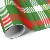 Christmas Red Green White Flannel Plaid Design  ラッピングペーパー (ロールコーナー)