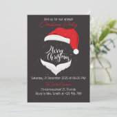 Christmas Red Hat Party Holiday Celebration 招待状 (スタンド正面)