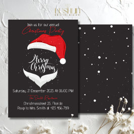 Christmas Red Hat Party Holiday Celebration 招待状