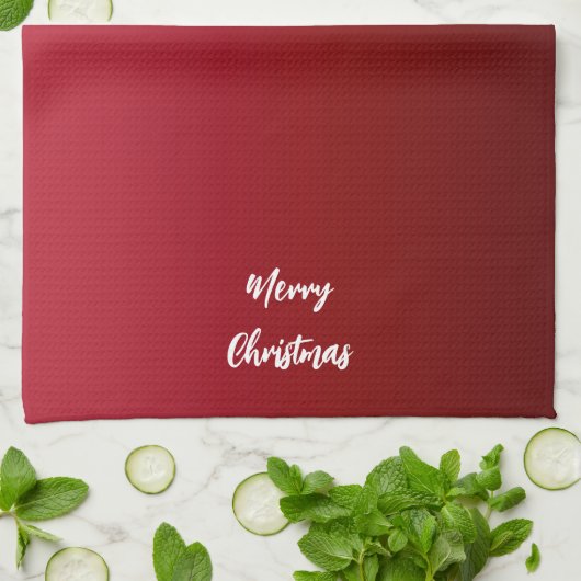 Christmas Red Kitchen Towels キッチンタオル (折り畳み)