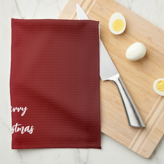 Christmas Red Kitchen Towels キッチンタオル (四つ折り)