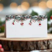 Christmas Red Merry Little Baby Shower プレイスカード