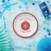 Christmas red ornament ペーパープレート (パーティー)