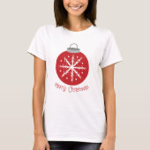 Christmas red ornament tシャツ (正面)