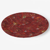 Christmas Red Pattern Luxury Holidays ペーパープレート (アングル)