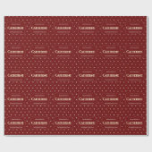 Christmas Red personalized Wrapping Paper ラッピングペーパー (フラット)