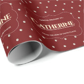 Christmas Red personalized Wrapping Paper ラッピングペーパー (ロールコーナー)