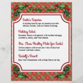 Christmas Red Plaid Restaurant Specials チラシ (正面)