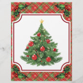 Christmas Red Plaid Restaurant Specials チラシ (裏面)