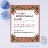 Christmas Red Plaid Restaurant Specials チラシ (シングル)