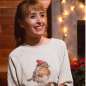 Christmas Red Robin、カスタマイズ可能 スウェットシャツ