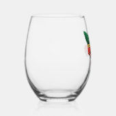 Christmas Red Truck Family Holiday Custom ステムなしワイングラス (右)