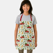 Christmas Red Truck Pattern Kids  エプロン (インサイチュ)