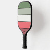 Christmas Red White Green Color On Textured Paper ピックルボールラケット (左)