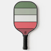 Christmas Red White Green Color On Textured Paper ピックルボールラケット (裏面)