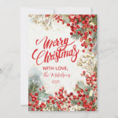 Christmas Red Winter Berries シーズンカード (正面)