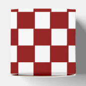 Christmas Red with White Square Pattern Classic フェイバーボックス (上部)