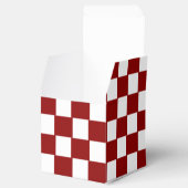 Christmas Red with White Square Pattern Classic フェイバーボックス (オープン)