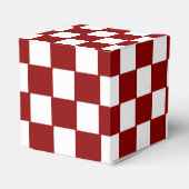 Christmas Red with White Square Pattern Classic フェイバーボックス (裏面サイド)