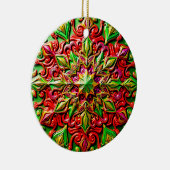 CHRISTMAS Red Yellow Green 3D Star ~ セラミックオーナメント (右)