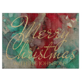 Christmas Reds Greens Golds カッティングボード