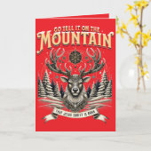 Christmas Reindeer カード (黄色い花)