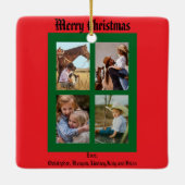 Christmas Reindeer セラミックオーナメント (裏面)